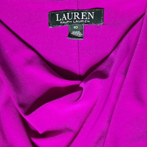 Lauren Ralph Lauren Elegant Pink Cowl Neck Dress Size 10 - Picture 4 of 9